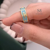 تصویر انگشتر میناکاری رنگ ثابت کد ۰۹۱ 