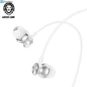 تصویر هندزفری با‌سیم گرین لاین مدل GNMTLEAR GREEN LION METAL EARFHONE | GNMTLEARWH