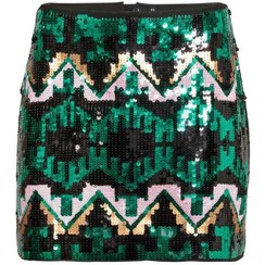 تصویر دامن پولک‌دار طرح آزتک زنانه H&M 