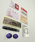 تصویر ست برچسب قطعات هوندا CG 