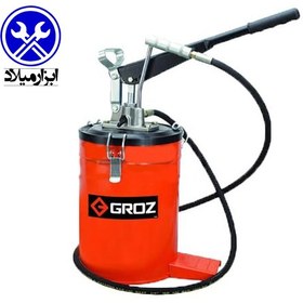 تصویر گریس پمپ سطلی دستی 10 کیلویی گروز بدون چرخ مدل VGP-10A 