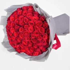 تصویر دسته گل رز قرمز 