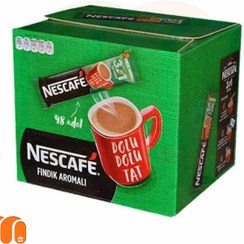 تصویر نسکافه اکسترا Nescafe extra با طعم فندقی 3 در 1 بسته 48 عددی 