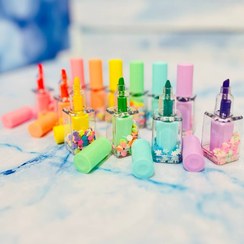 تصویر هایلایتر طرح لاک ناخن - سبز 