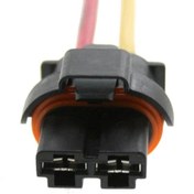 تصویر سوکت دو خانه موتور فن L90 و فن مزدا مقاومت فن رادیاتور L90 ،مگان و ساینا سیم 2.5 طول 16cm کد PYS182 