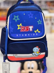 تصویر کیف مدرسه طرح دایناسور STXMKIDS STXMKIDS dinosaur design school bag