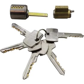 تصویر توپی و سیلندر قفل برقی کله گاوی منیر صنعت 