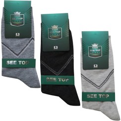 تصویر جوراب کلاسیک مردانه پک 3 عددی 