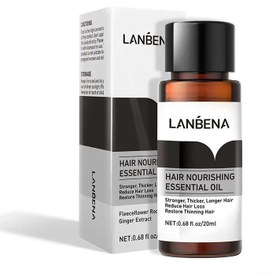 تصویر روغن رویش مجدد و رشد مو از برند اورجینال Lanbena با حجم ۲۰ میل Hair regrowth and growth oil from the original Lanbena brand with a volume of 20 ml