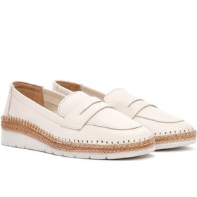تصویر چرمی زنانه رنگ بژ Loafer 24Sfd4112Ft دریمود Derimod 