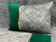 تصویر روبالشی مخمل تک نوار کد 002 برند خوشنام هگمتان یک جفتی - 6 جفت (دوازده عدد) 