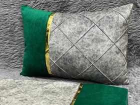 تصویر روبالشی مخمل تک نوار کد 002 برند خوشنام هگمتان یک جفتی - 6 جفت (دوازده عدد) 