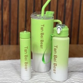 تصویر قمقمه سه قلو دسته دار طرح استنلی ورزشی و سفری 