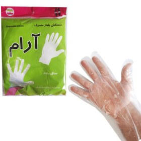 تصویر دستکش یکبار مصرف بسته 100 عددی Disposable Plastic Gloves