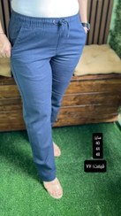 تصویر شلوار لینن رنگ سورمه ای - ۲عدد / ۱عدد 