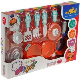 تصویر اسباب بازی ست 11 تکه آشپزباشی زینگو ا Zingo 11-piece cooking set toy Zingo 11-piece cooking set toy