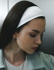 تصویر هدبند باریک سفید مشکی (۱۰۰۰۰۱) هدبند کبریتی باریک