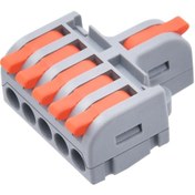 تصویر ترمینال فشاری قفل شو 1 به 5 کانال Lever Lock مدل DF-15 