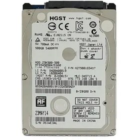 تصویر هارد HDD لپ تاپ 500 گیگابایت HGST Sata 5400RPM شش ماه گارانتی 