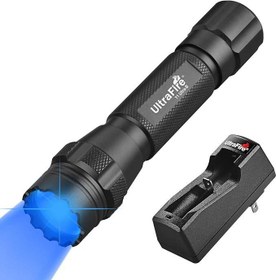تصویر چراغ قوه آبی 450nm UV 