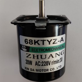 تصویر 68KTYZ-30RPM موتور گیربکس AC 220V برندZHUANG 