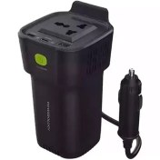 تصویر اینورتر خودرو پاورولوژی P150INVBK توان 150وات Powerology P150INVBK car inverter 150w