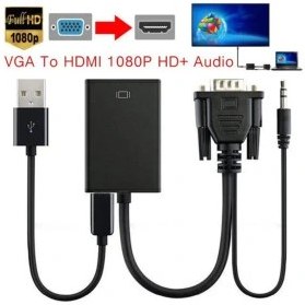 تصویر تبدیل VGA به HDMI انزو مدل VG-51 VGA TO HDTV Adaptor