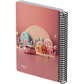 تصویر دفتر 100 برگ جلد سخت کلاسیک 