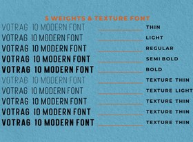 تصویر فونت مدرن Votrag 