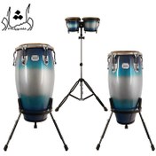 تصویر ست تومبا و بانگو طرح رمو رنگ آبی طوسی 