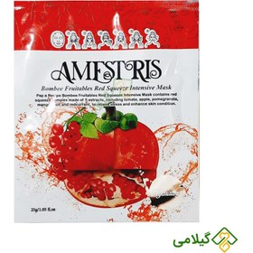 تصویر ماسک ورقه ای میوه های قرمز آمستریس Amfstris Hydrating Mask