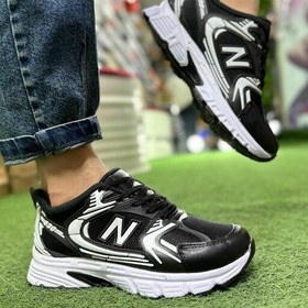 تصویر کتونی نیوبالانس زنانه دخترانه کفش ونس اسپورت اسپرت سفید مشکی new balance newbalance لژدار لژ دار شیک طبی سبک راحت راحتی 