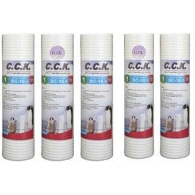 تصویر فیلتر دستگاه تصفیه کننده آب سی سی کا مدل pp 5 micron-HZK بسته 5 عددی 