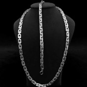 تصویر زنجیر و دستبند مردانه با جنس استیل 