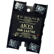 تصویر رله الکترونیکی (SSR) تکفاز 70 آمپر AC-AC آکتا 