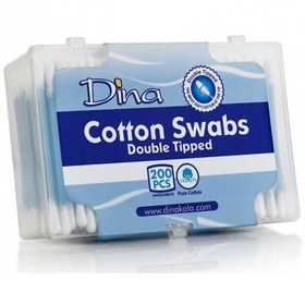 تصویر گوش پاکن ۲۰۰ عددی دینا ا cotton swabs Dina cotton swabs Dina
