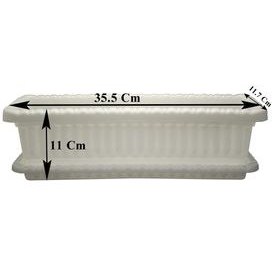 تصویر گلدان مدل پلاستیکی مستطیلی کد Go36-4 مجموعه 4 عددی 