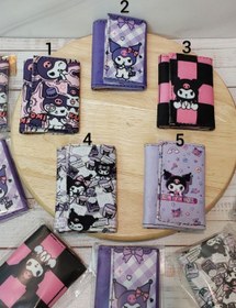 تصویر کیف پول مخملی طرح کرومی 