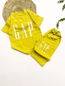 تصویر تیشرت و شلوارک اسپرت gap - سبز 