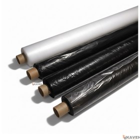 تصویر مالچ پلاستیکی باغبانی عرض ۱۲۰ سانتیمتر ضخامت ۱۰۰ میکرون با ۱% یووی 