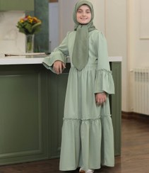 تصویر عبا پیراهنی مَهرو - سبز ادامسی / 4 