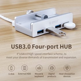 تصویر هاب USB 3.0 اوریکو مدل MH4PU چهار پورت فلزی 
