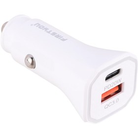 تصویر شارژر فندکی دو پورت FIRSTYOU مدل F053 20W FIRSTYOU dual port cigarette lighter charger model F053 20W