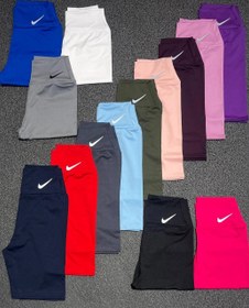 تصویر شورت ورزشی زنانه کمرگنی طرح نایک 