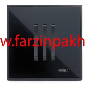 تصویر کلید و پریز ویرا مدل شهاب مشکی مشکی Veera Switch And Sockets Shahab Black Black