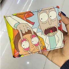 تصویر کیف پول طرح چرم مدل rick and Morty 