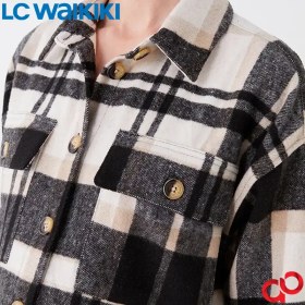 تصویر شومیز آستین بلند زنانه ال سی وایکیکی LC Waikiki مدل شطرنجی 