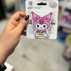 تصویر چراغ خواب دوشاخی برق مستقیم کرومی - کرومی مشکی 