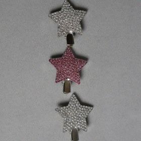 تصویر گل سر فلزی نگین دار 