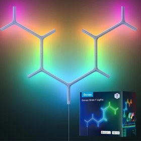 تصویر چراغ دیواری هوشمند گووی 7 تیکه Govee Glide RGBIC Y Lights 
